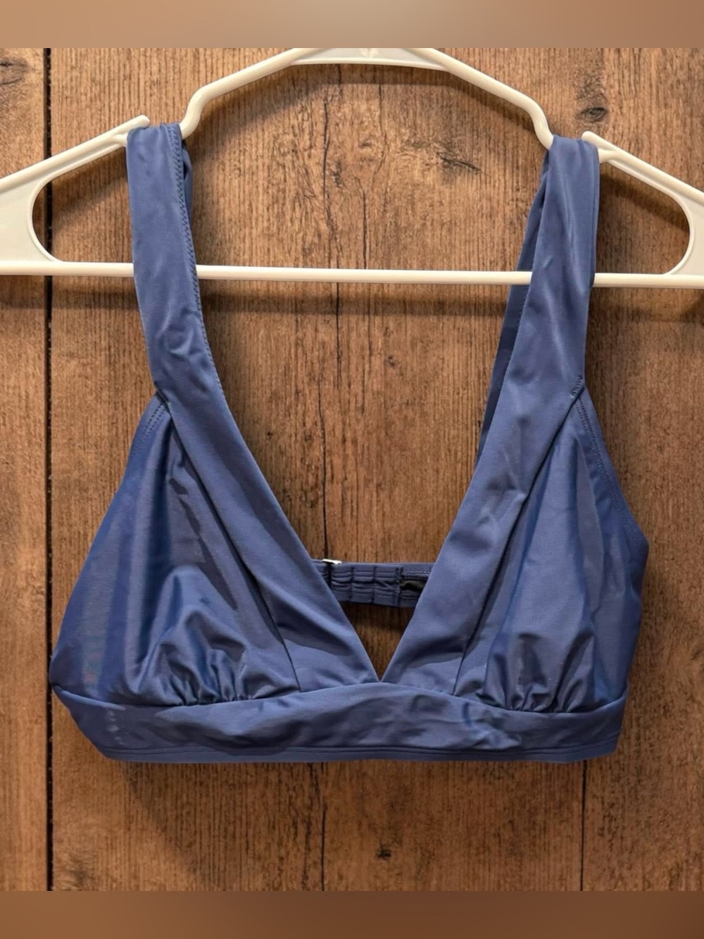 CUPSHE Blue V-Neck Bralette Swim Top - LARGE NEW WITH TAGS